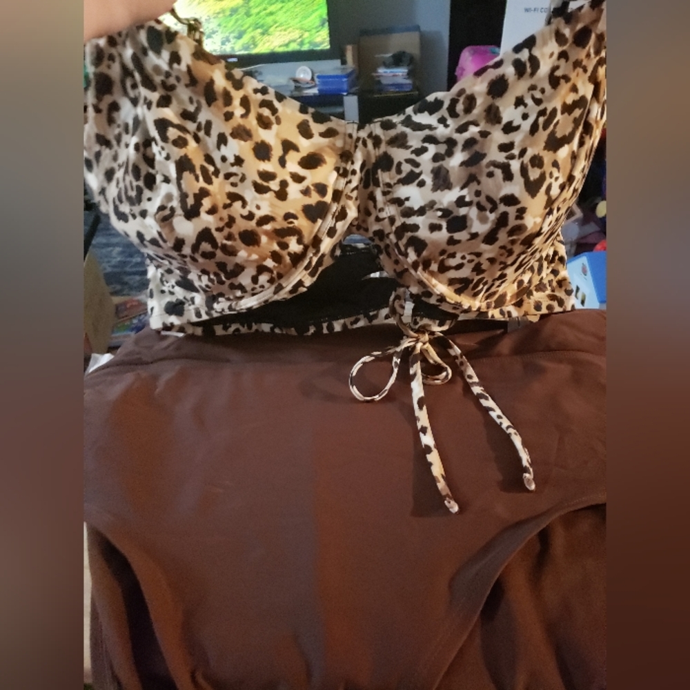 2pc Womens animal print  bikini swimsuit 3x (24/26)